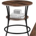 tectake® Beistelltisch Industrial Style Rund mit 2 Ablagen Bild 2