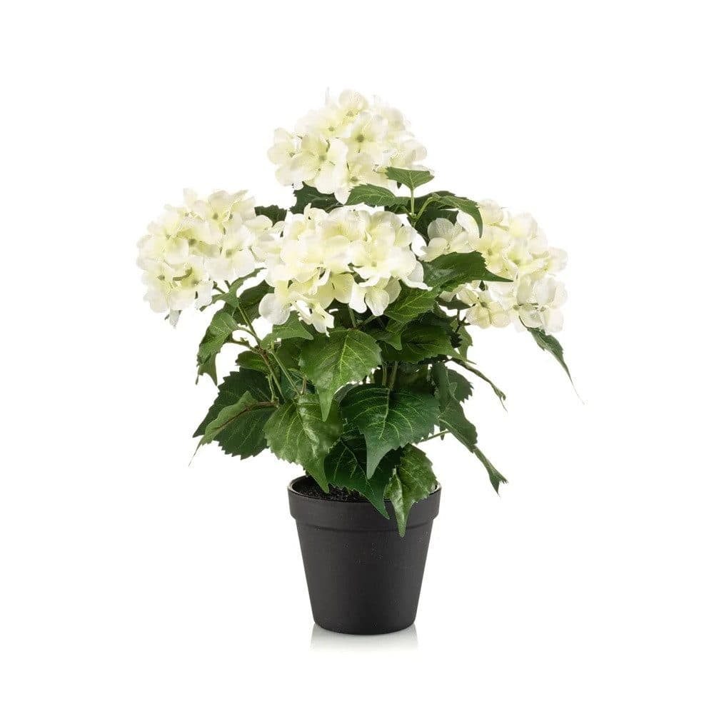 Künstliche Zimmerpflanze Hortensie Emerald Weiß