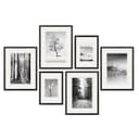 PHOTOLINI Bilderrahmen 6er Set Schwarz MDF mit Passepartout Bild 2