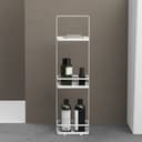 doporro Badregal Duschablage Toilettenregal Bodenstehend ohne Bohren 3 Ebenen Reglo02 Bild 2