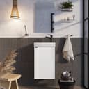 Welltime Badmöbel-Set Gesa mit Waschbecken, Spiegel & Unterschrank weiß Bild 2