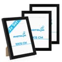 PHOTOLINI Bilderrahmen 3er Set Schwarz Modern Acrylglas Bild 2