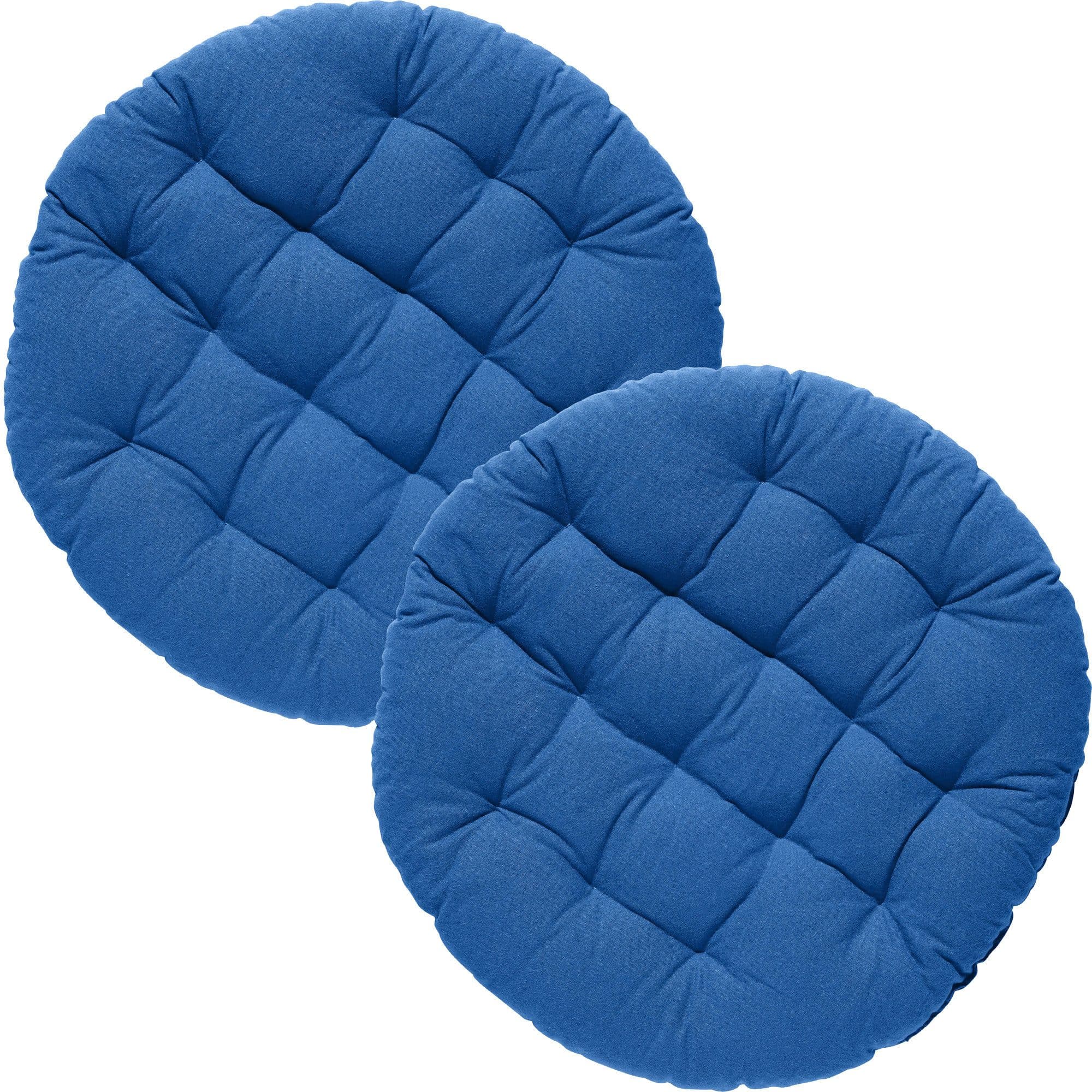 REDBEST Stuhlkissen rund 2er-Pack Uni Blau - Bild 2