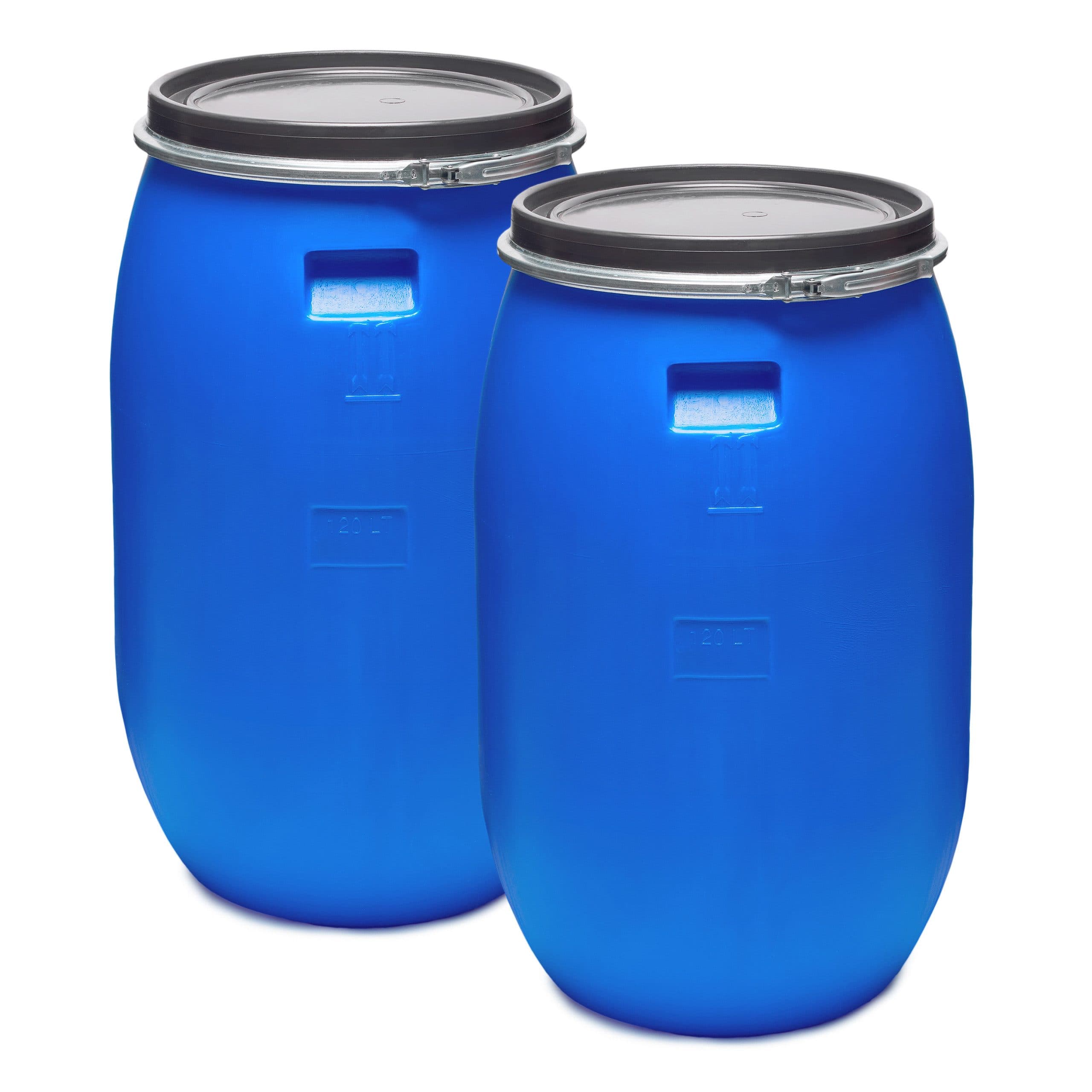 Garronda Regentonne Set 2x 120 Liter Blau HDPE Kunststoff - Bild 2