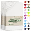 NatureMark Spannbettlaken Jersey 2er Pack 100% Baumwolle Weiß Bild 2