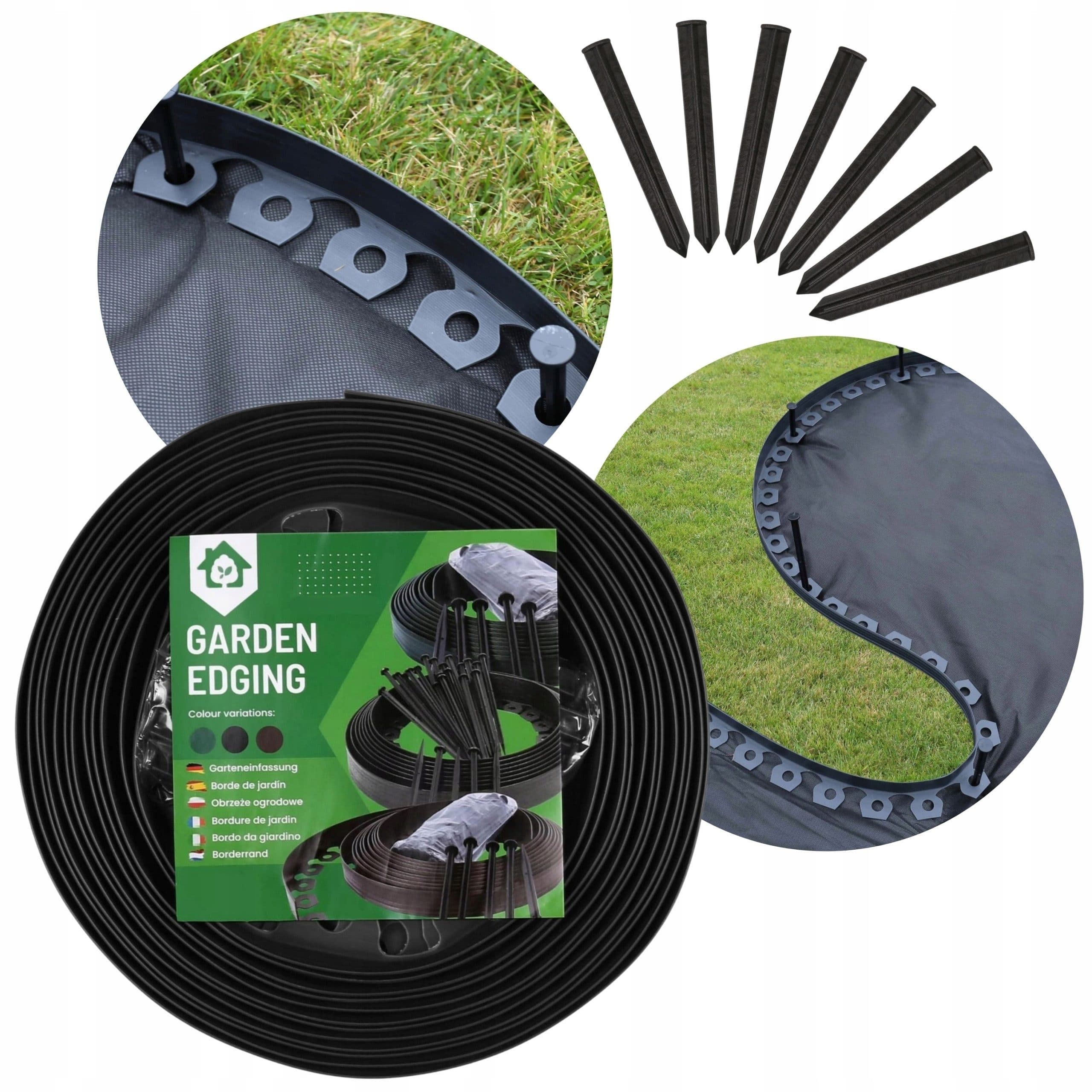 Sarcia.eu Flexible Beetumrandung Schwarz 50m + 150 Erdanker - Bild 2