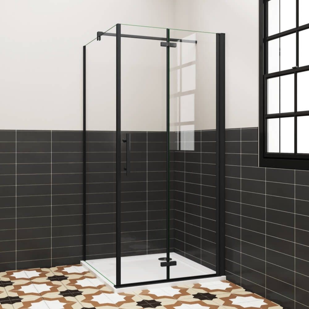Elegante Duschkabine aus Sicherheitsglas, Schwarz - Bild 2