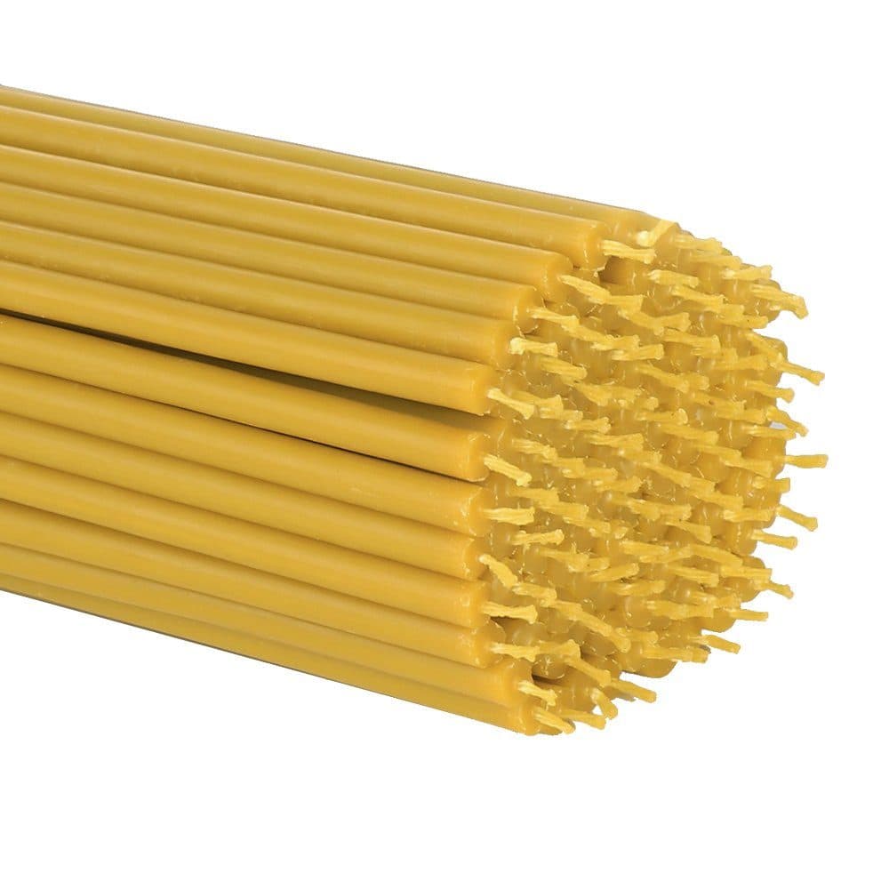 NKlaus Bienenwachskerzen 100 Stück Kirchenqualität Gelb