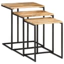 VIDAXL Beistelltisch Satztische 3 Stk. Massivholz Bild 2