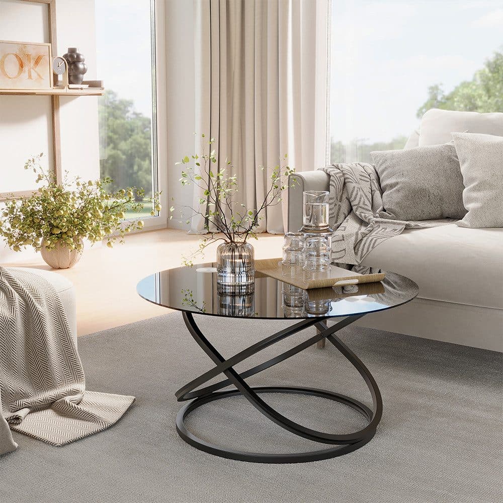 Vicco Couchtisch Calgary Schwarz Hochglanz Glas - Bild 2
