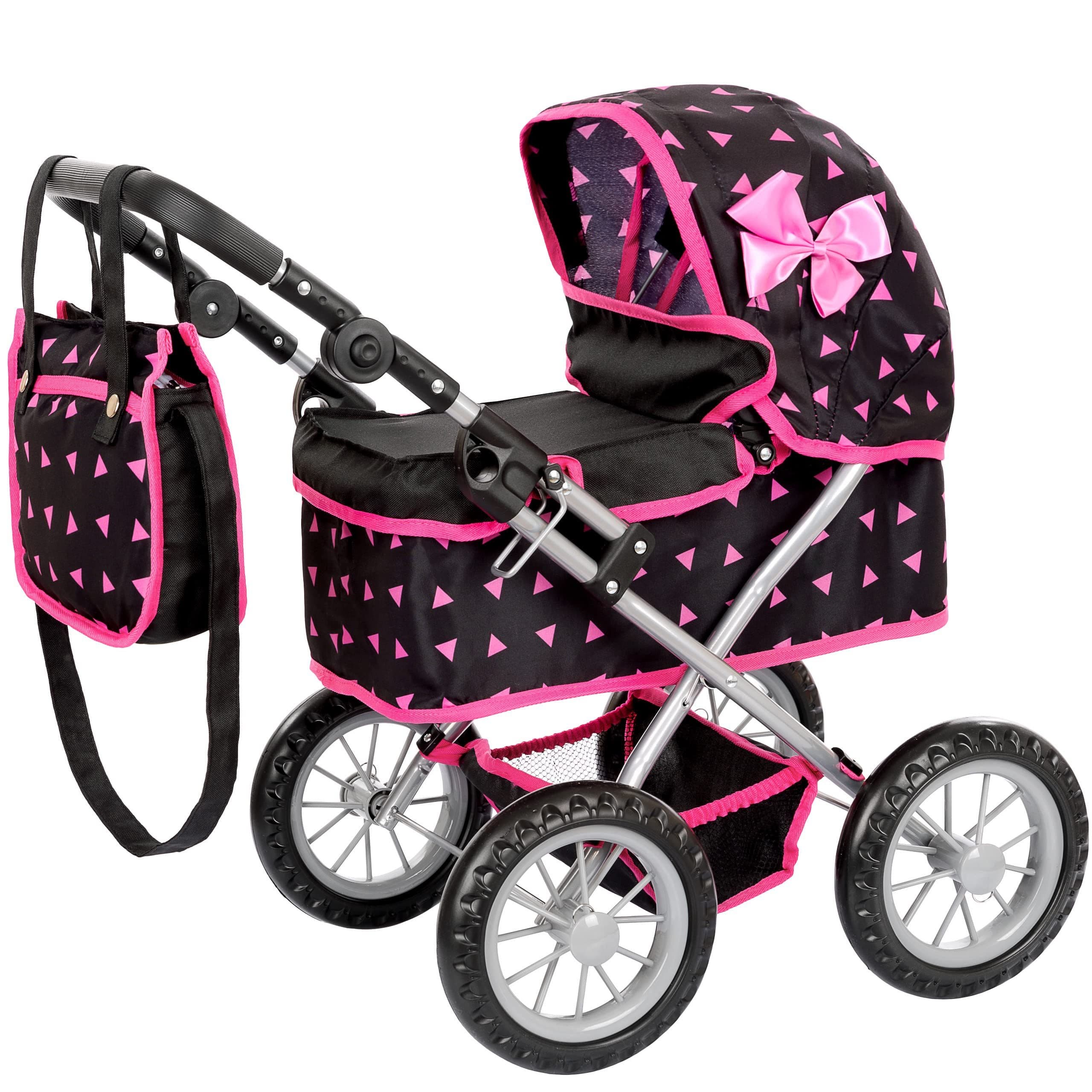 kinderplay Puppenwagen höhenverstellbar mit Tasche und Verdeck - Bild 2