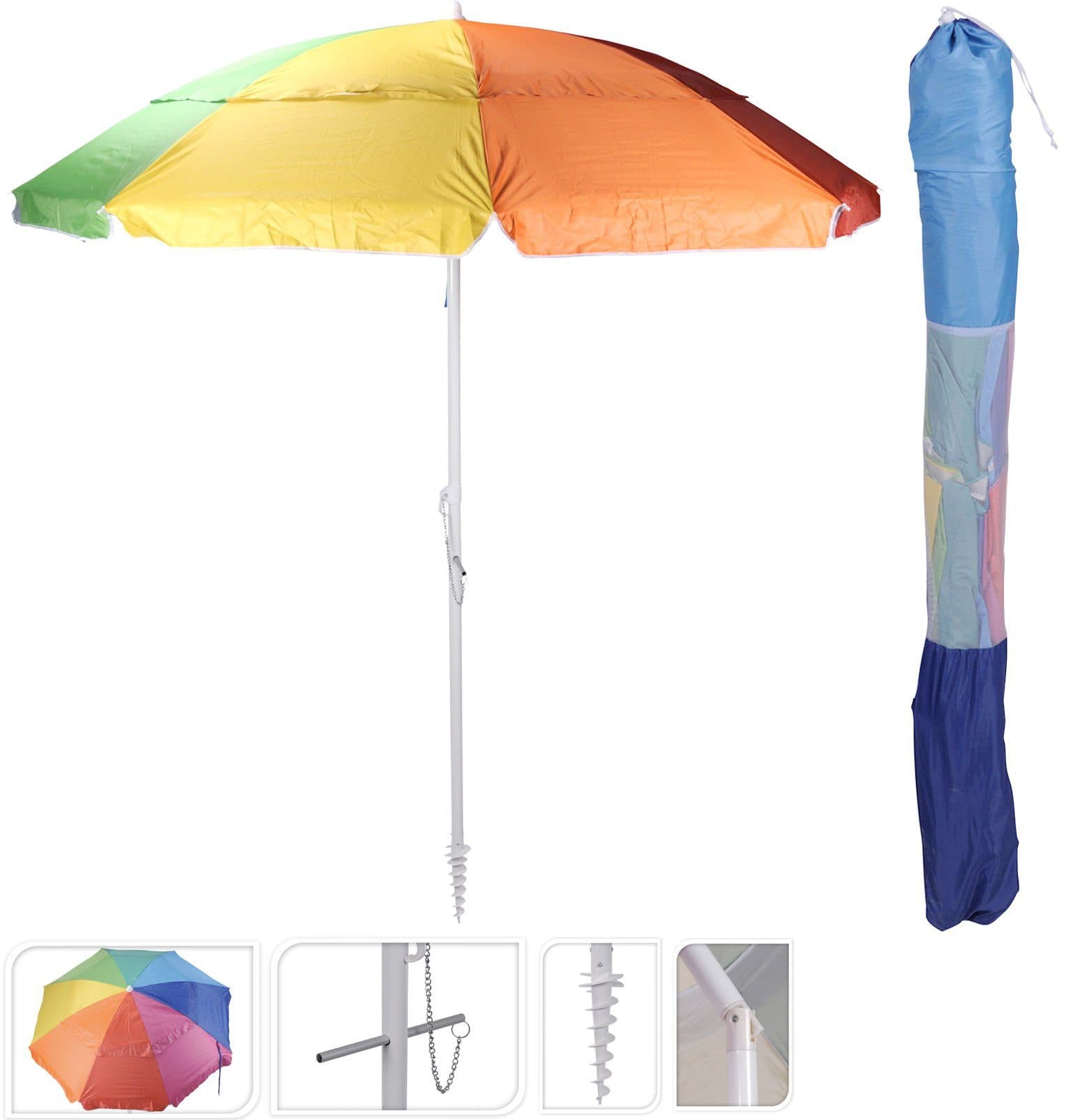 Spetebo Bunter Sonnenschirm 220 cm mit UV-Schutz
