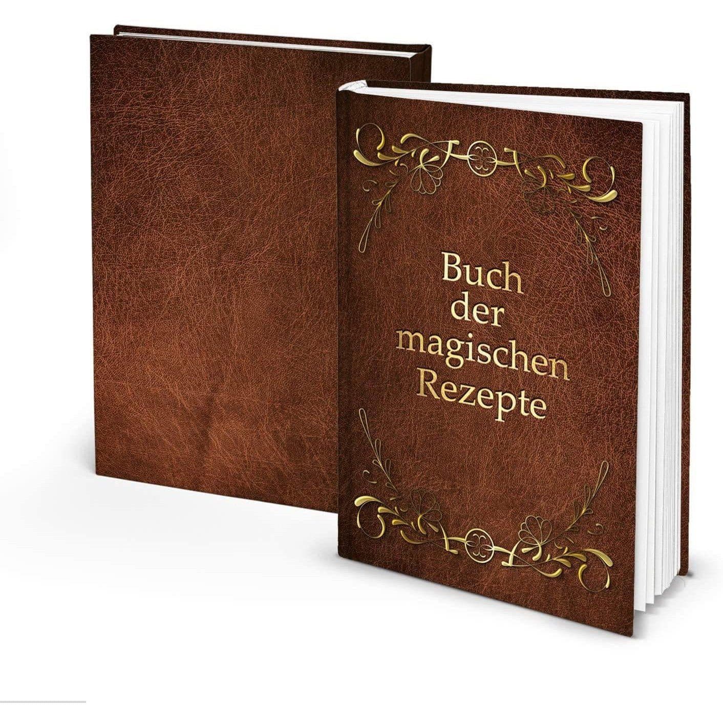 Logbuch-Verlag Leeres Kochbuch Buch der magischen Rezepte Braun Gold DIN A5 - Bild 2