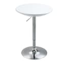 HOMCOM Bartisch Höhenverstellbar Weiß Metall ABS-Lackierung Bild 2