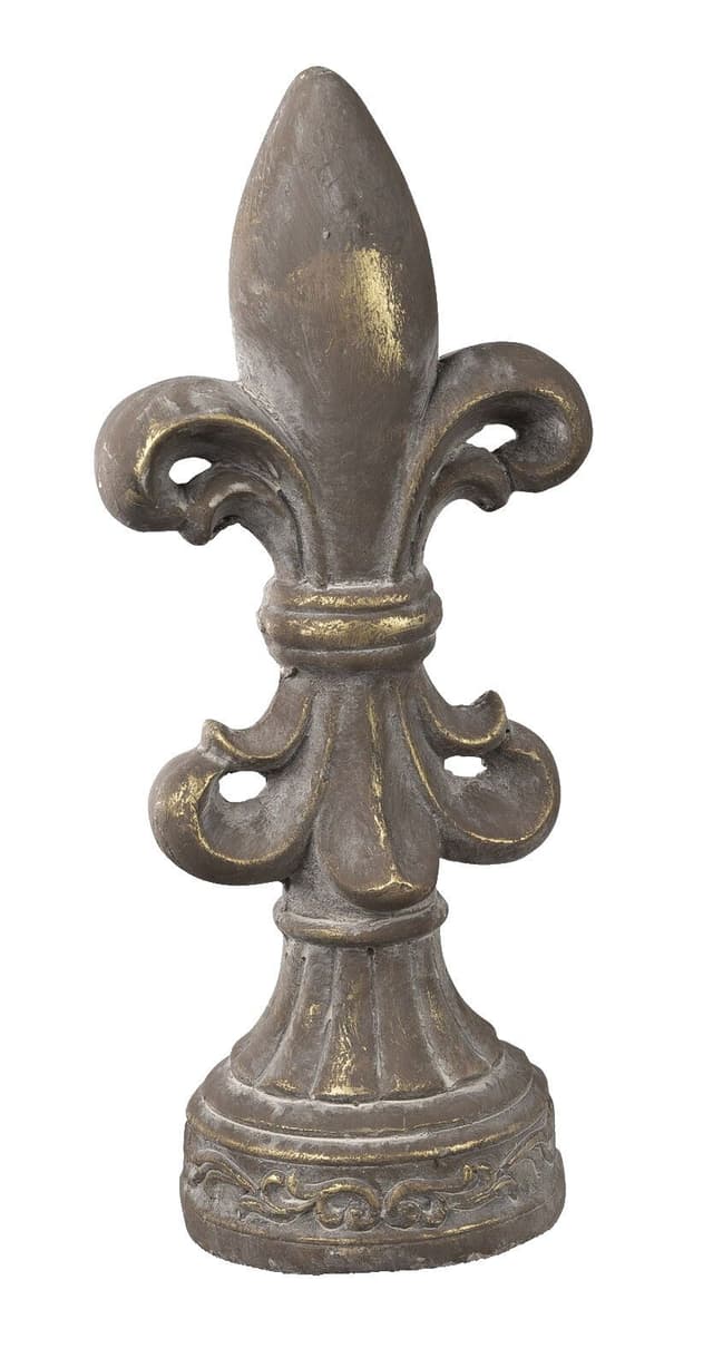 Kaufhaus le petit Französische Lilie Zement Garten Skulptur - Abstrakt & Elegant