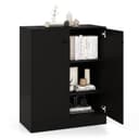 COSTWAY Sideboard Modern Weiß/Schwarz 72x34x85,5cm Bild 2