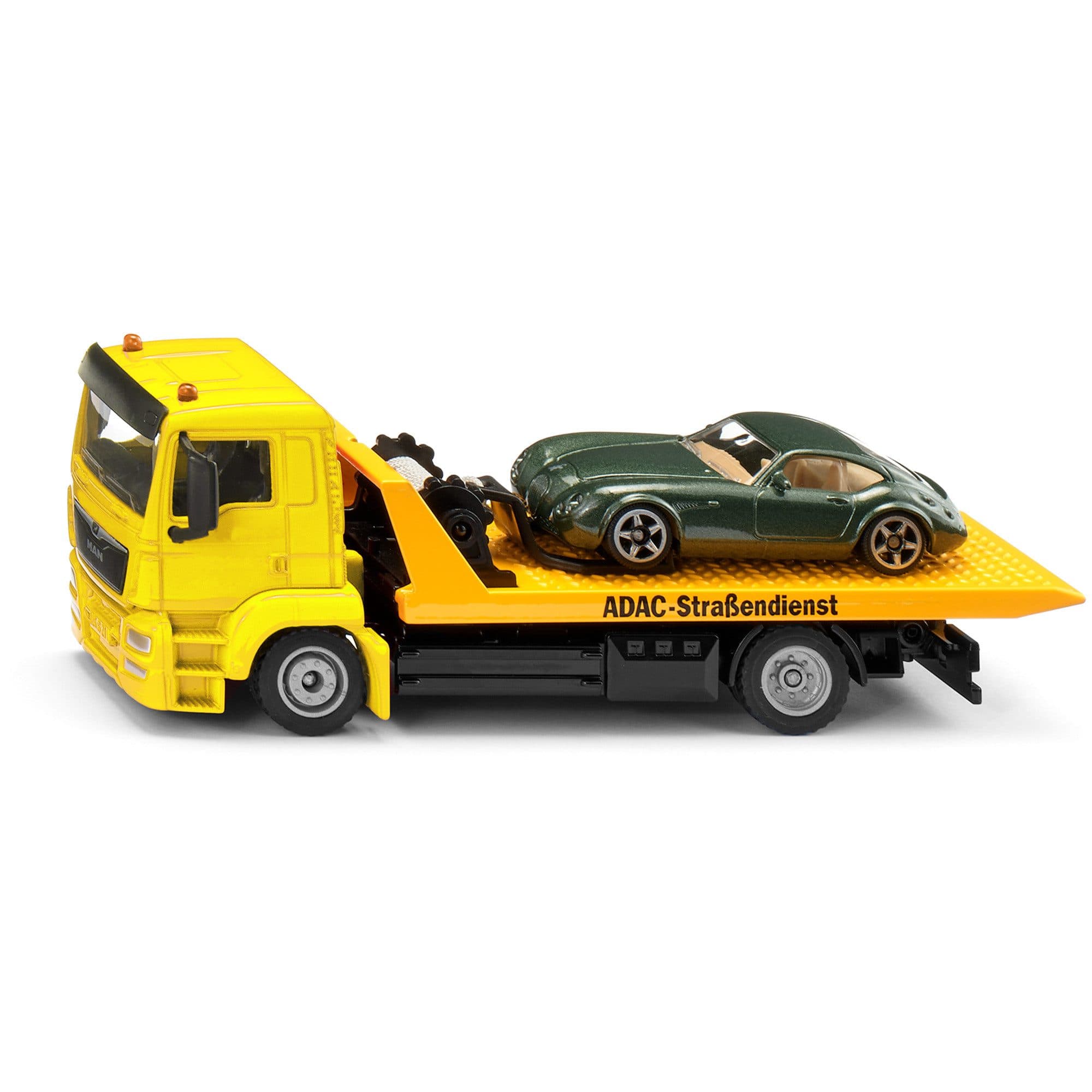 SIKU Spielzeug-LKW Abschleppwagen ADAC Gelb mit Winde und Coupe