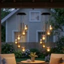 Haushalt International LED-Hängeleuchte Solar Windspiel Eule Warmweiß Bild 2