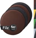Sidorenko Stuhlkissen rund 36cm 4er Set Braun Grau Filz Bild 2