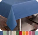Beautex Tischdecke Leinen-Struktur Optik Baumwolle Abwischbar Jeansblau Bild 2