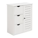 relaxdays Beistellschrank Badezimmerschrank mit 3 Schubladen Weiß Bild 2