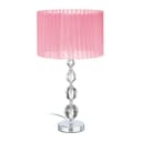 relaxdays Tischleuchte Kristall Rosa Silber E27 Bild 2