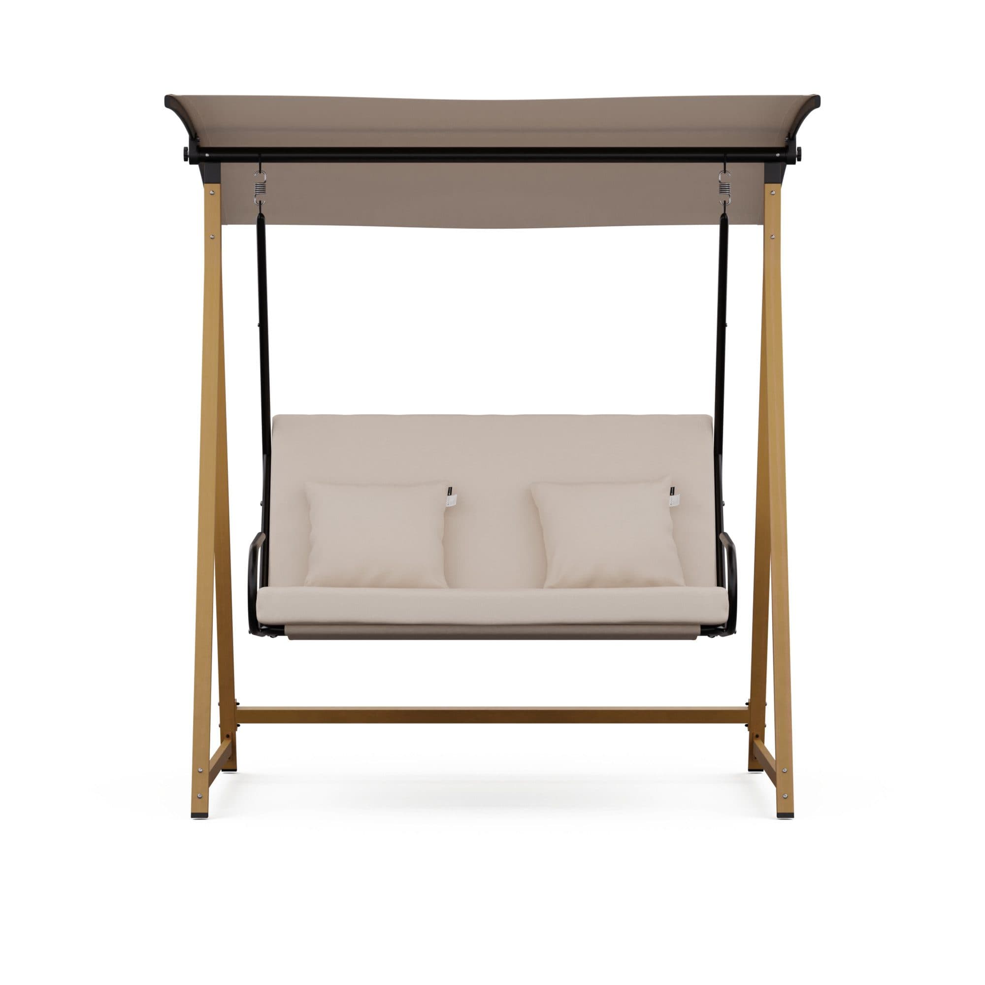 blumfeldt Hollywoodschaukel ZenGrove Beige Gartenliege mit Vordach - Bild 2