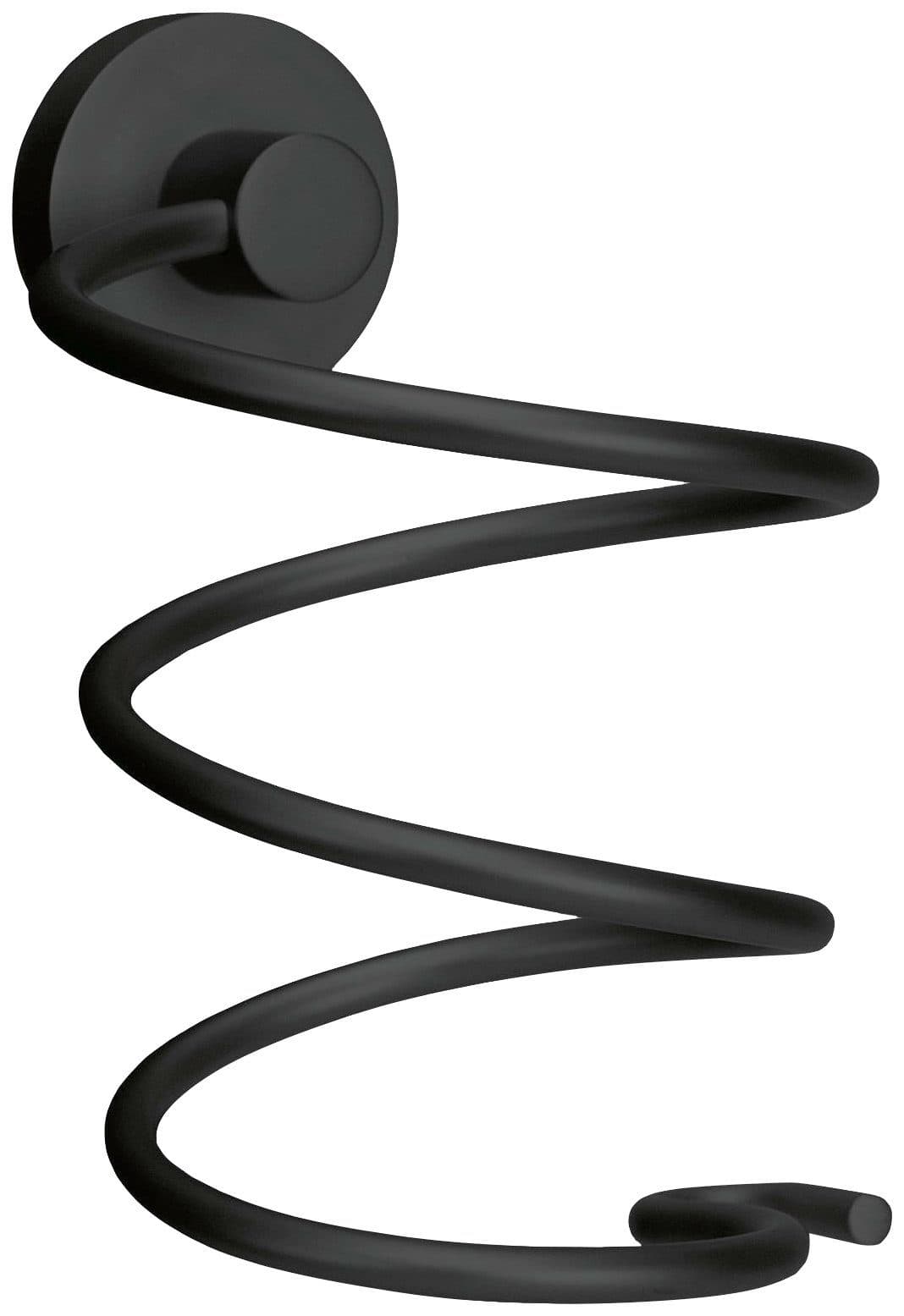 Kleine Wolke Haartrocknerhalter Apollo Nero Schwarz Aluminium