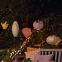 Lights4fun LED Solar-Lampions 5er Set Bunt Tyvek Wetterfest Bild 2