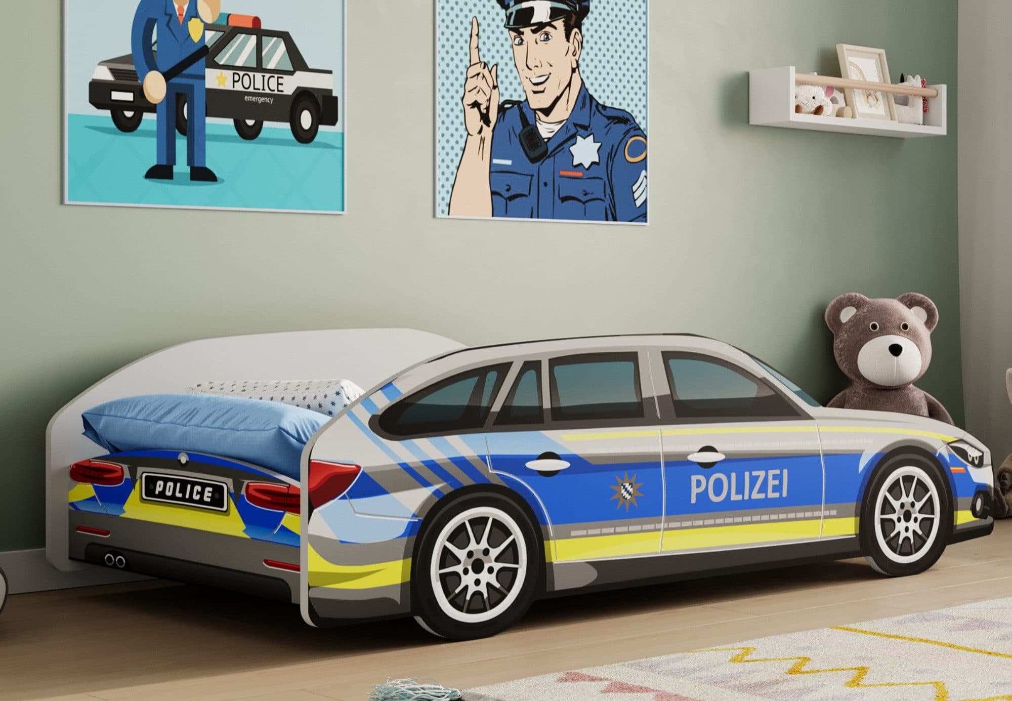Kids Collective Autobett Polizei Motiv Kinderbett - Bild 2
