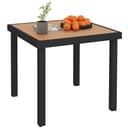 MC Star Gartentisch Schwarz Kunststoff Aluminiumrahmen 78x78x74 cm Bild 2