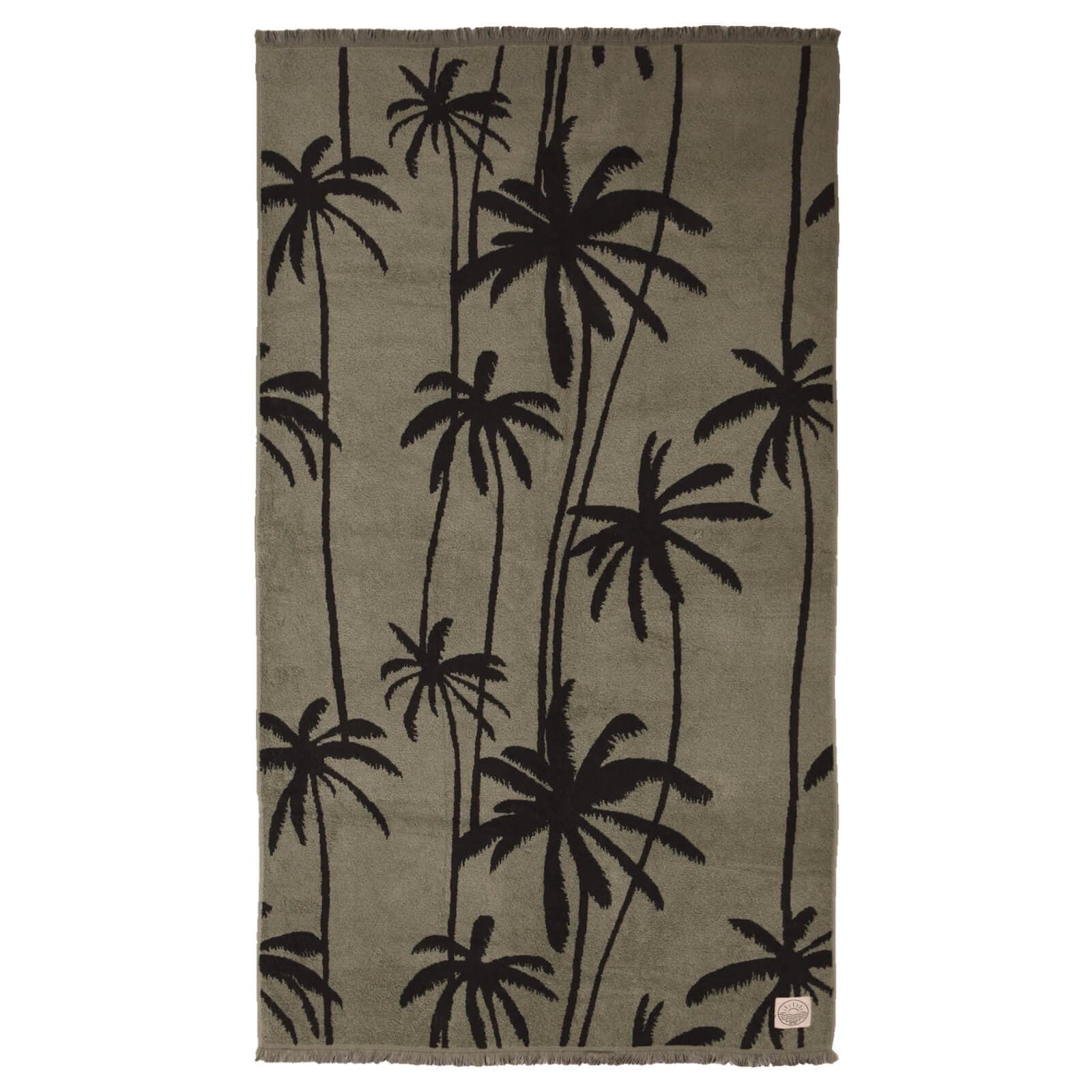Depotex Strandtuch Palmen Grün Jacquard-Walkfrottee - Bild 2