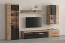 OTTO home Wohnwand Roger Modern 4-teilig Schwarz/Braun Bild 2