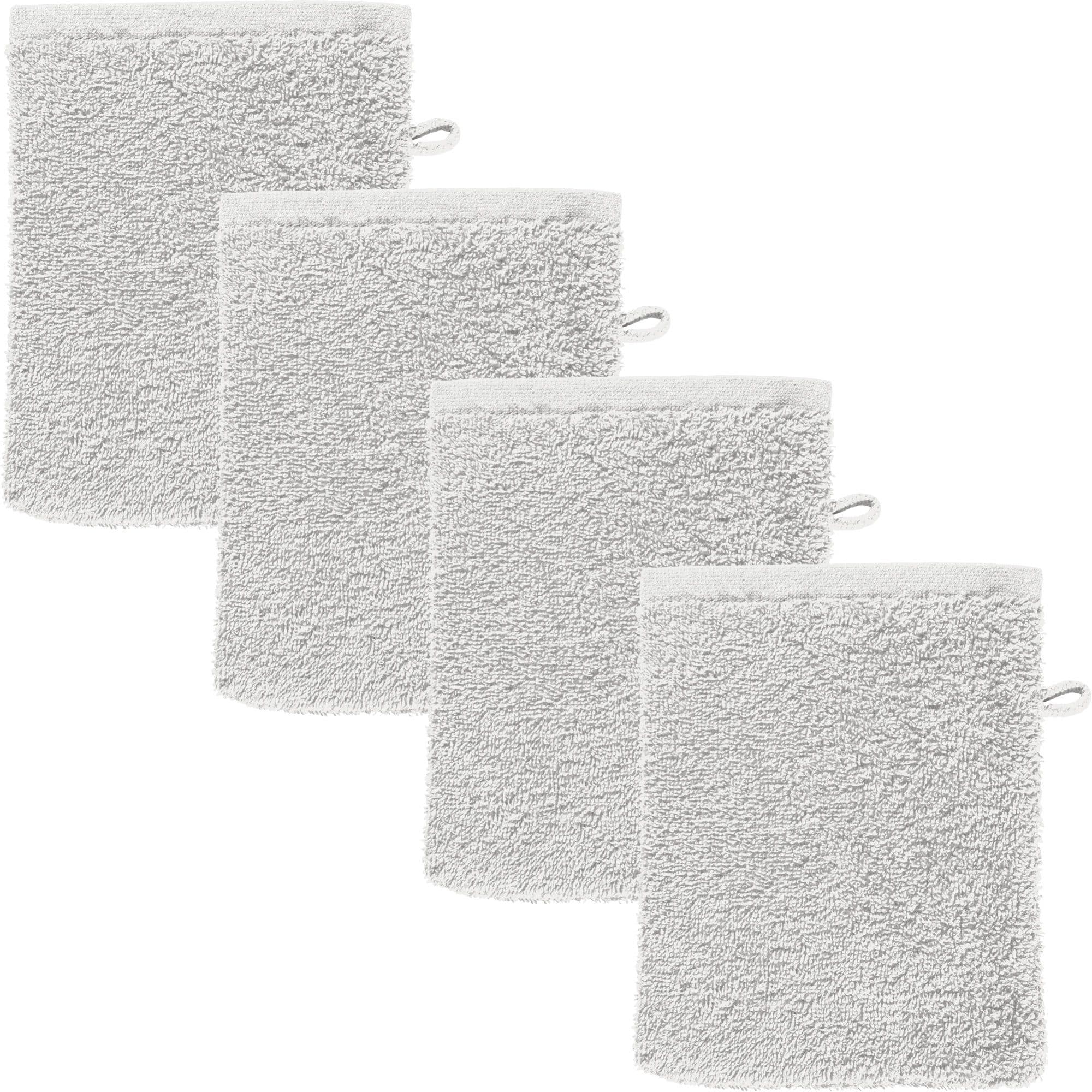 REDBEST Waschhandschuh Oceanside 4er-Pack Leichtfrottier Uni Weiß - Bild 2