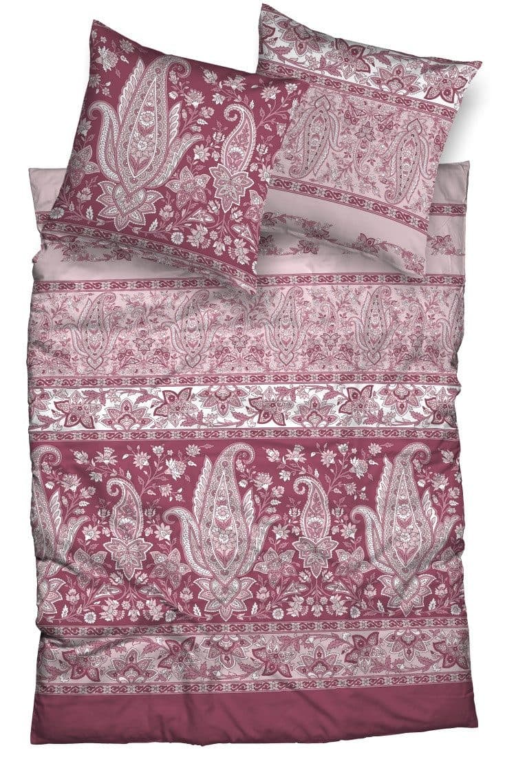 wohnTRAUM24 Bettwäsche Biber Smaragdgrün Paisley Ornamente - Bild 2