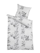 Optidream Mako-Satin Bettwäsche Premium Grau/Weiß Floral Design Bild 2