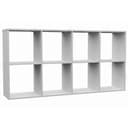 Selsey Standregal MALAX Weiß - Flexibles Regal mit 4, 6 oder 8 Fächern Bild 2