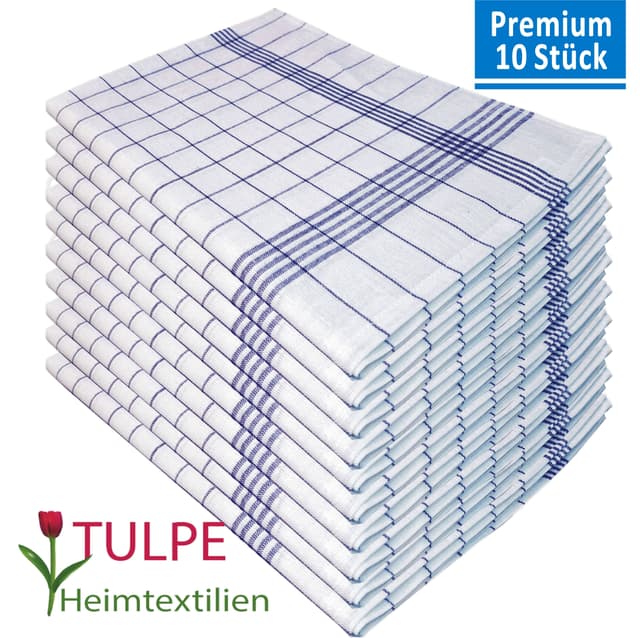 Tulpe Heimtextilien Geschirrtuch Halbleinen Blau Rot Set
