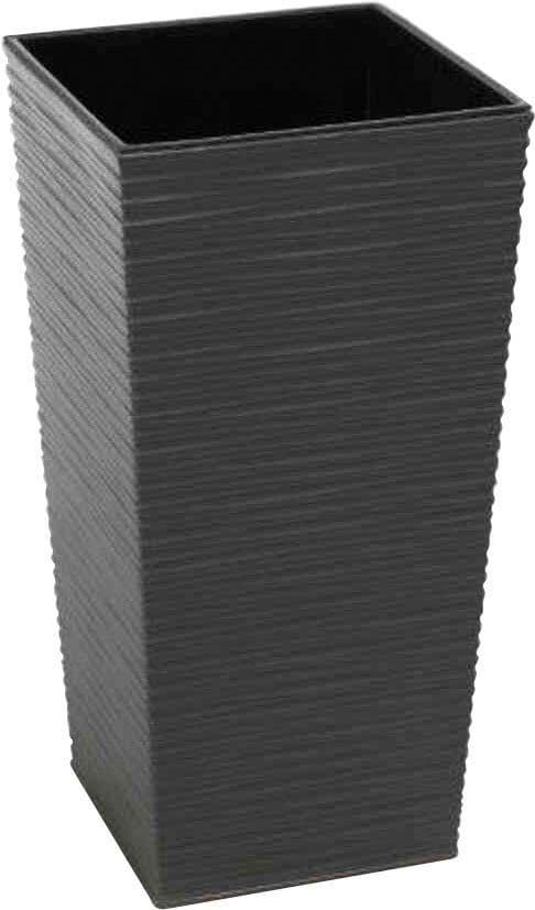 Siena Garden Pflanzkübel, Rillenoptik, eckig, 40x40x75,3 cm, graphit - Bild 2