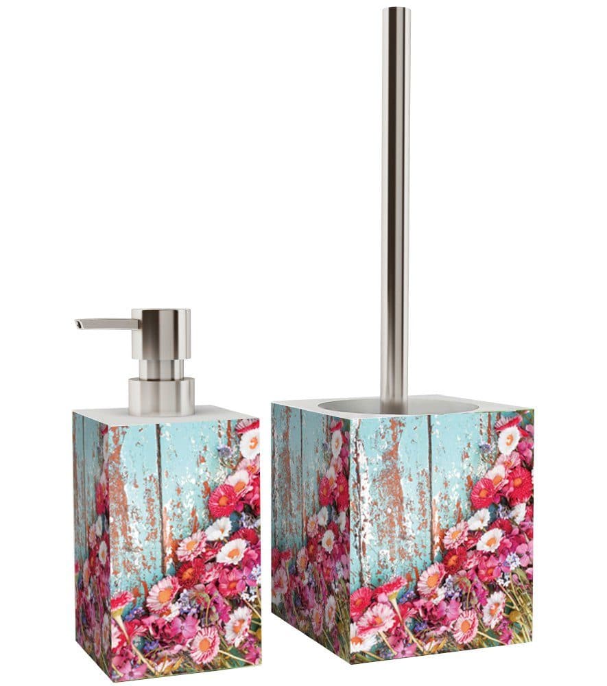 Sanilo Badaccessoire-Set Spring, WC-Bürste und Seifenspender, 2-tlg., auswechselbarer Bürstenkopf, stabile Pumpe, hochwertig & modern - Bild 2