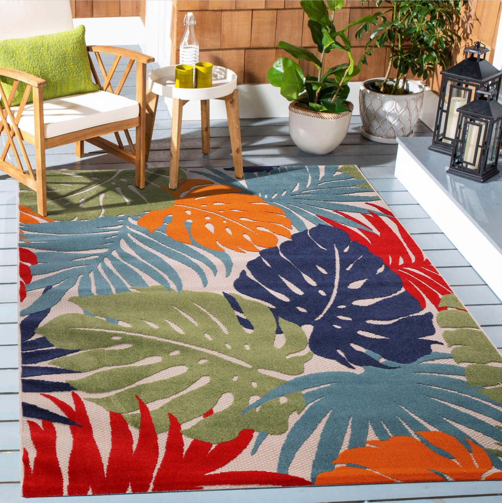 SANAT Floral Outdoor Teppich Bunt Florales Design In- und Outdoor - Bild 2