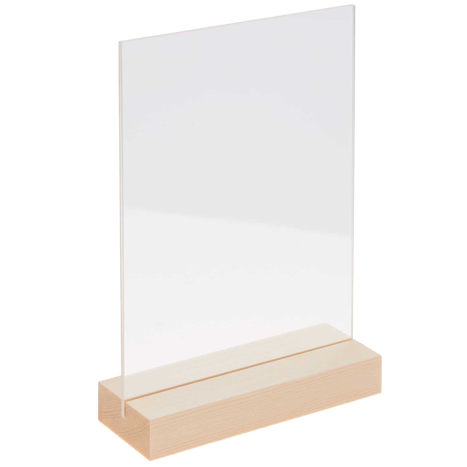 Rico Design Dekoobjekt Holzaufsteller mit doppelter Acrylscheibe