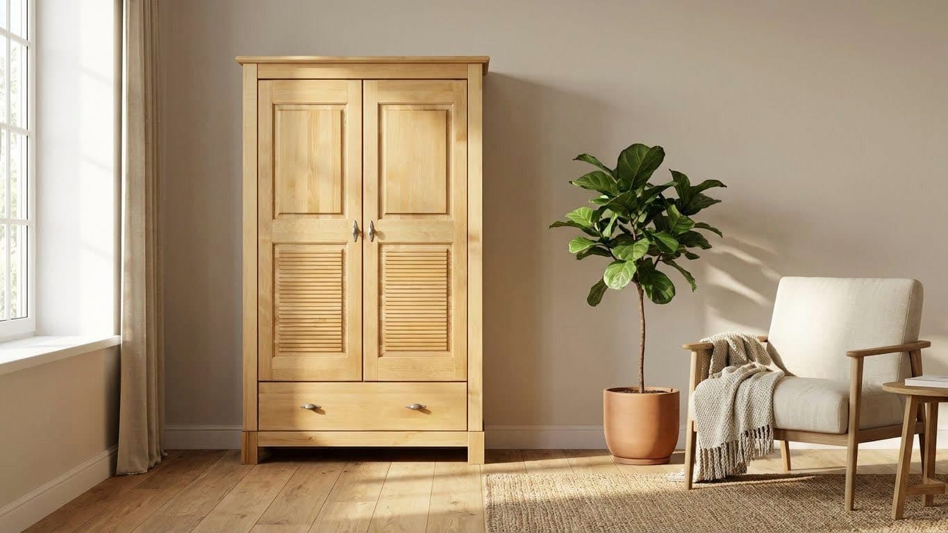 OTTO HOME Wäscheschrank Rauna Massivholz Kiefer Beige - Bild 2