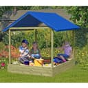 Gartenpirat Sandkasten 153x153 cm Holz Kesseldruckimprägniert TÜV geprüft Bild 2