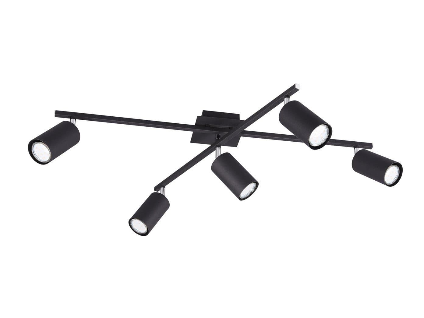 TRIO Leuchten LED Deckenstrahler Schwarz Dimmbar 5-flammig - Bild 2
