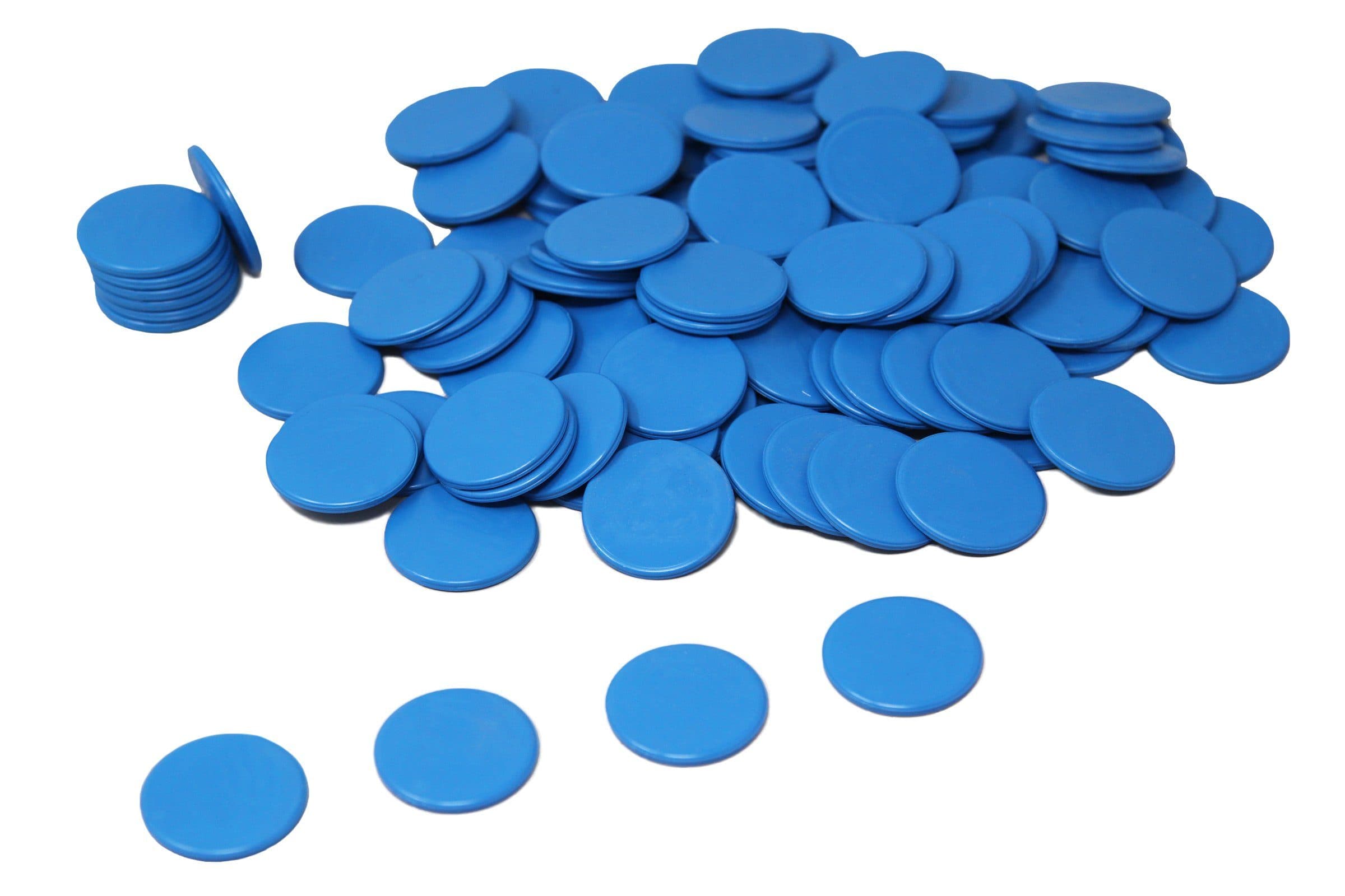 Wissner® aktiv lernen Lernspielzeug Spielchips 100 Stück Blau 25 mm RE-Plastic® - Bild 2