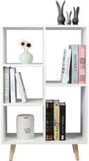 Woltu Bücherregal Weiß 5 Fächer MDF Bild 2