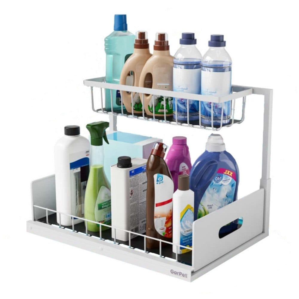 GarPet Küchenregal Spülschrank Organizer Weiß Ausziehbar - Bild 2