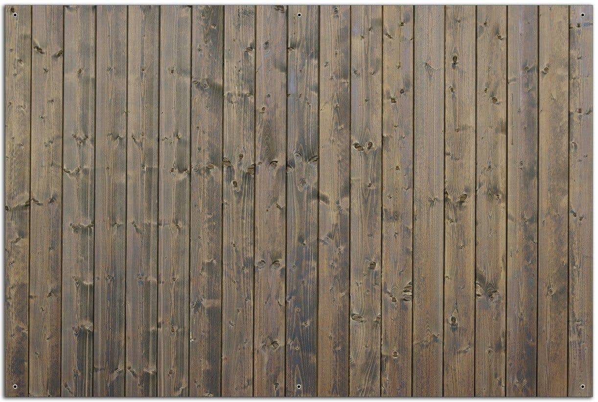 Wallario Sichtschutzzaunmatte Holzpaneel Grau-Braun - Bild 2