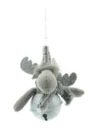 BOLTZE Weihnachtsfigur Elch Glocke Grau Tannenbaumdekoration Bild 2